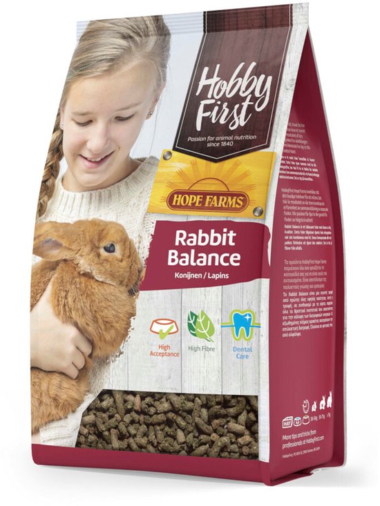 HobbyFirst Hope Farms Konijn Balance - 3 x 1,5 kg - Voordeelverpakking
