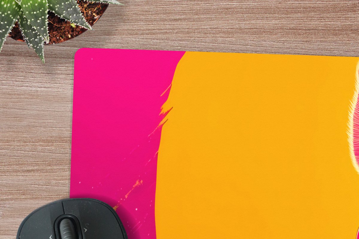 Muismat XXL 90x60 cm - Bureau onderlegger - Bureau mat Varken - Bloemkroon - Kimono - Abstract - Bureaumat - Gaming mousepad xl - Bureaulegger groot - Computer deskmat