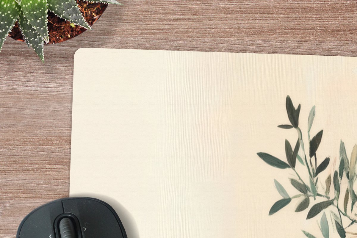 Muismat XXL 120x80 cm - Bureau onderlegger - Bureau mat Wijnflessen - Takken - Sinaasappels - Bureaumat - Gaming mousepad xl - Bureaulegger groot - Computer deskmat
