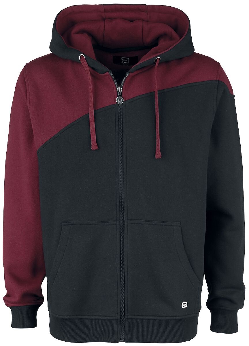 R.E.D. Rock-Engineered Design zwart-rood jack met capuchon - Heren - 3XL