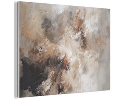 Akoestisch wandpaneel 100x70 cm - Vilt schilderij Verf - Abstract - Beige - Kunst - Akoestische panelen - Geluidsdempende wanddecoratie - Geluidsisolatie woonkamer - Muurdecoratie geluidspanelen