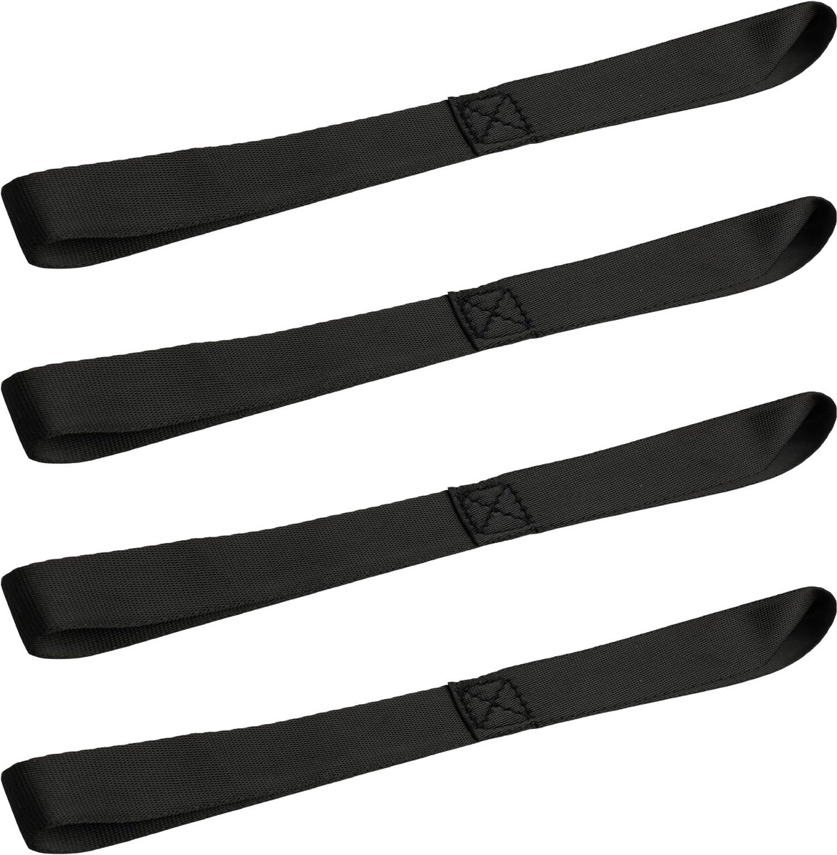 Spanbandlussen - Dubbele Lussen - Voor Motor Auto Aanhanger Quad ATV en Fiets - 4 Stuks 25 mm x 29,5 cm
