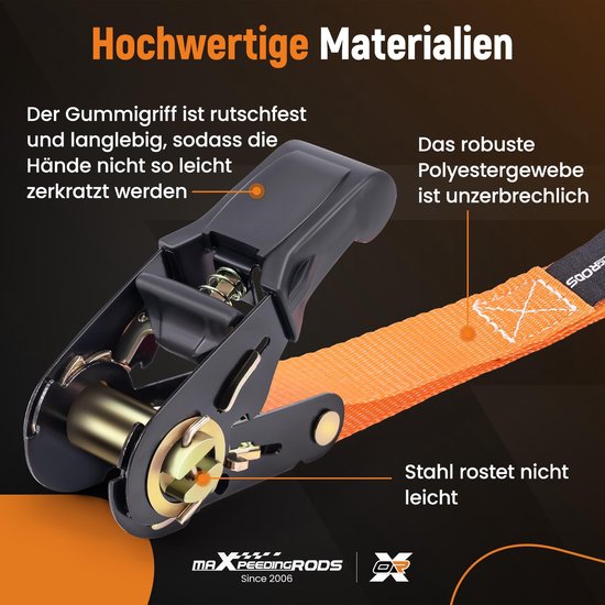 Spanbanden E-Track-ratelriemen Max2K KG Breeksterkte 8Pack4,57m