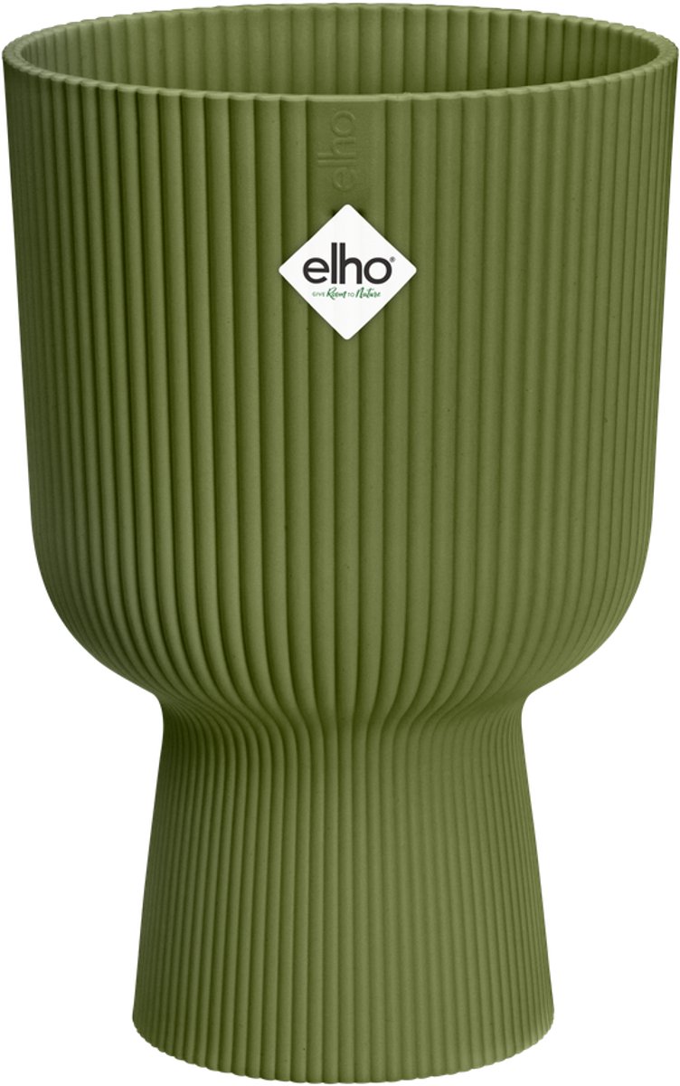Elho Vibes Fold Coupe 14 - Bloempot voor Binnen - 100% Gerecycled Plastic - Ø 13.9 x H 21.0 cm - Varengroen