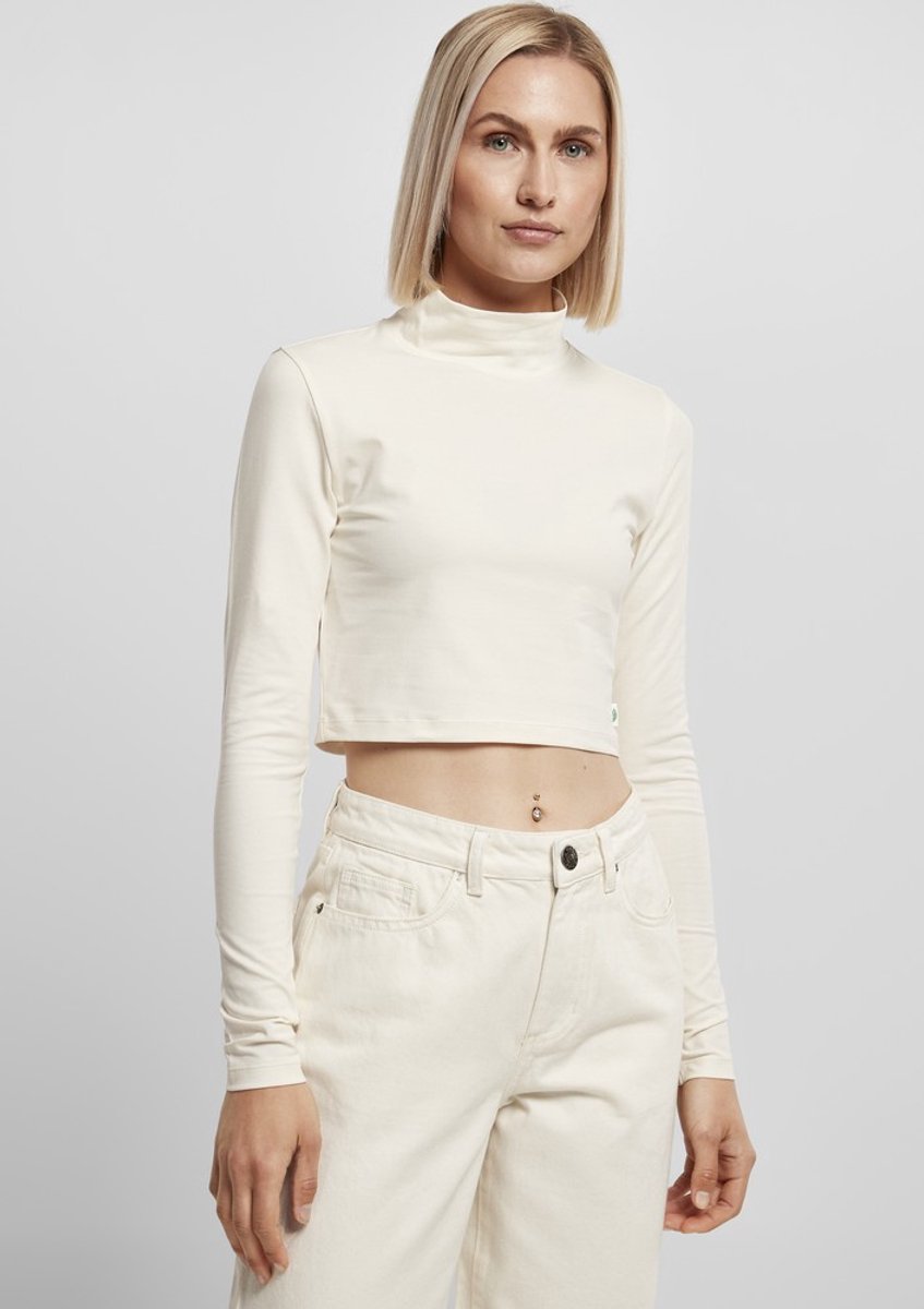 Urban Classics Organic Cropped Turtleneck Longsleeve top 4XL Creme