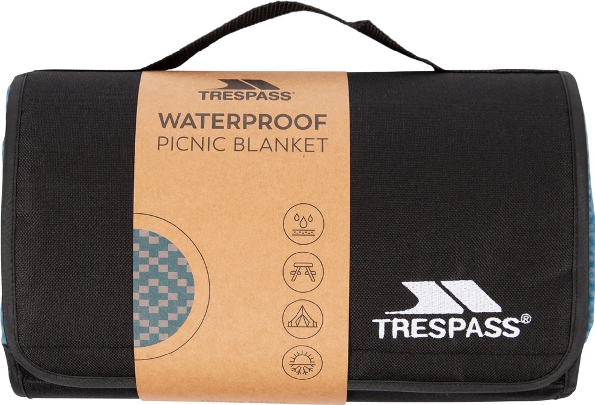 Trespass Decke Throw - Folded W-Proof Blanket Rich Teal Pattern