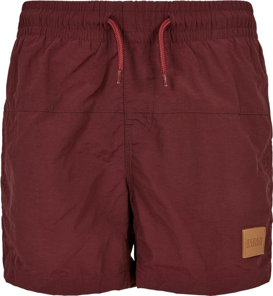 Urban Classics Block cherry Kinder zwembroek Kids 134/140 Rood