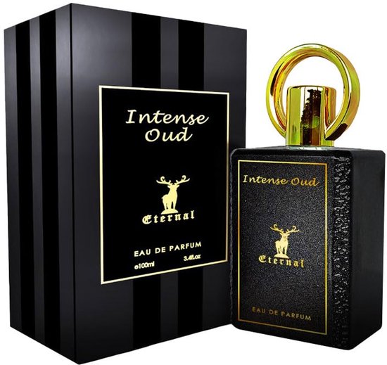 Intense Oud Khalis Eau de Parfum 100 ml Unisex - Arabisch Parfum met Oud, Musk & Amber | Oriëntaalse geur met peer, framboos, roos en saffraan met Kajal Sticker