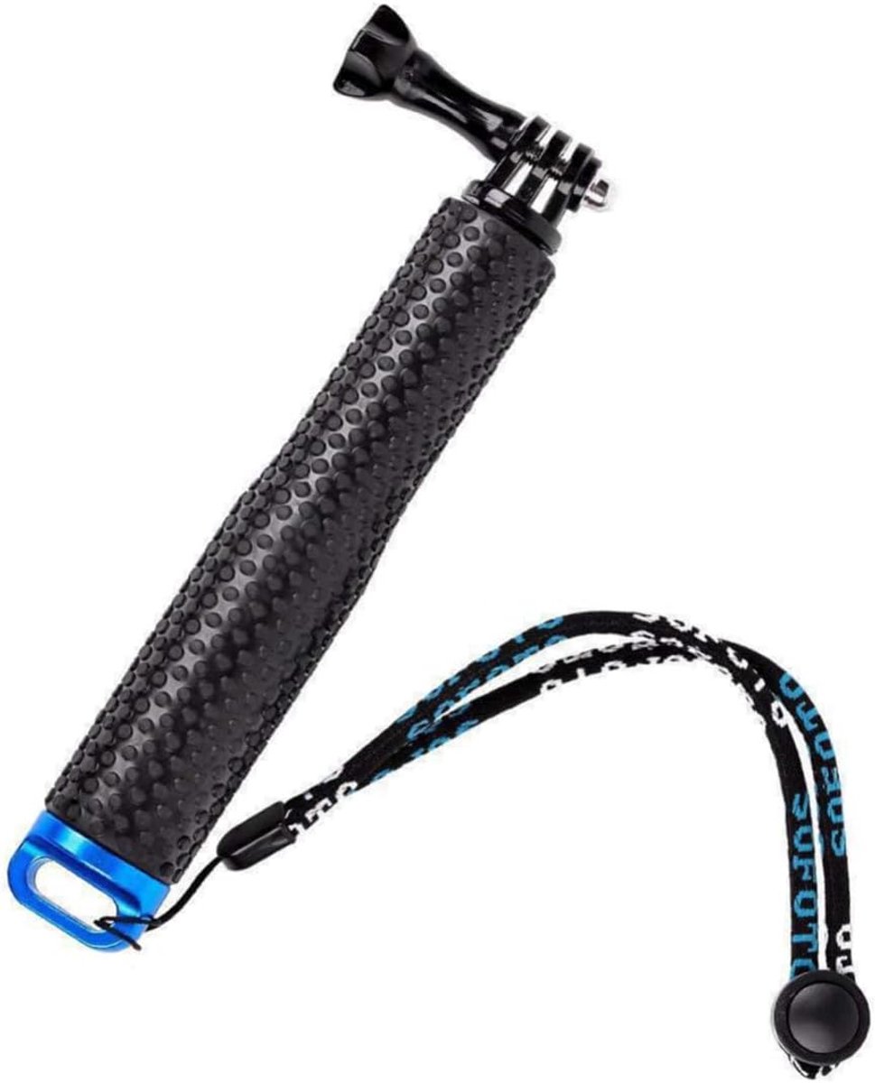 Intrekbare selfiestick voor actioncams, aluminiumlegering stick geschikt voor digitale camera's en camcorders