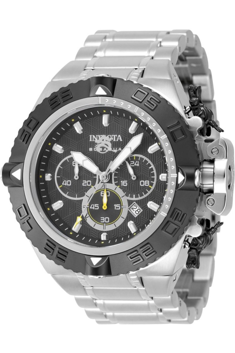 Invicta Subaqua - Noma IV 48198 Heren Horloge - Waterdicht - Analoog - Quartz Uurwerk - Roestvrij Staal met zwarte Wijzerplaat - 50mm