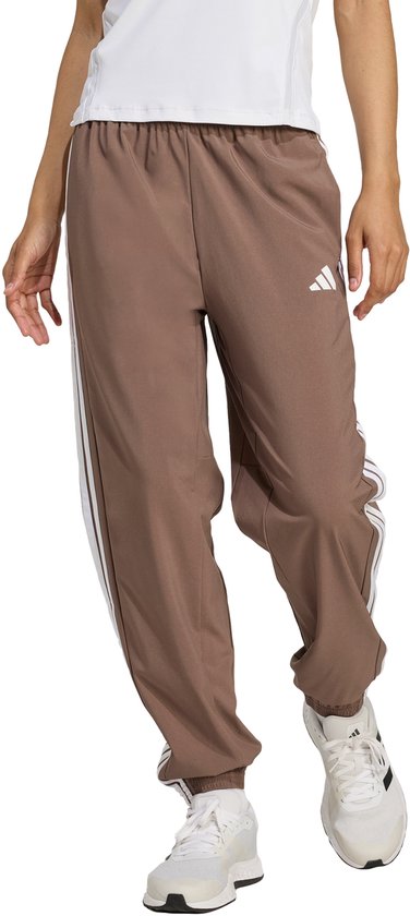 adidas Performance Train Essentials 3-Stripes Woven Broek - Dames - Bruin- S