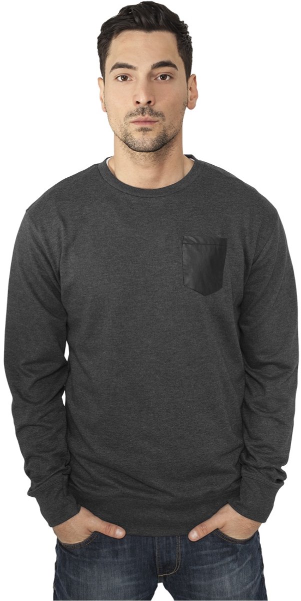 Urban Classics Contrast Pocket Sweater/trui S Grijs