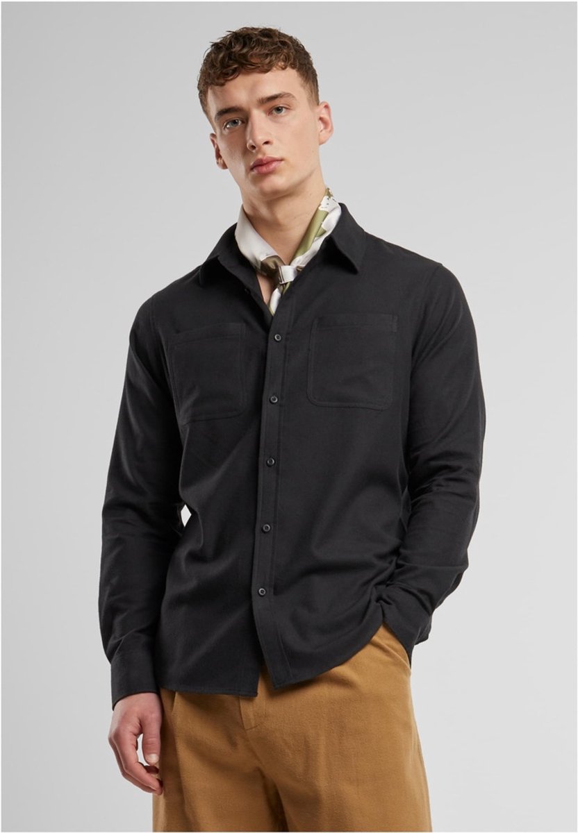 Urban Classics Flanell Overhemd L Zwart