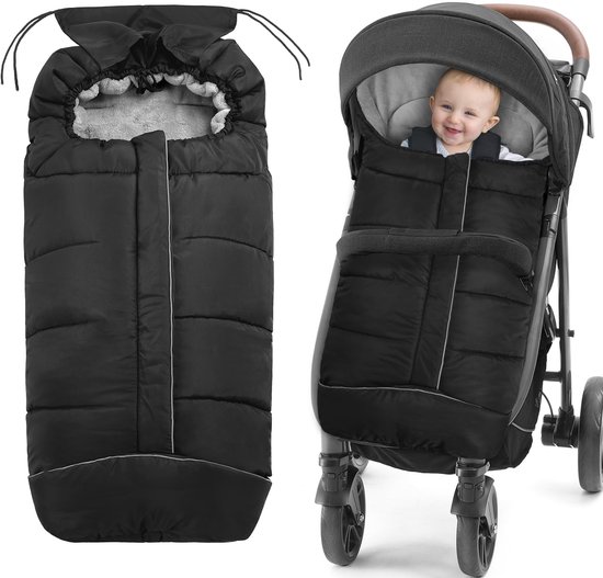 Unyqoos® Universele warme en waterdichte voetenzak voor kinderwagens met ritssluiting van Merkloos — afbeelding 2