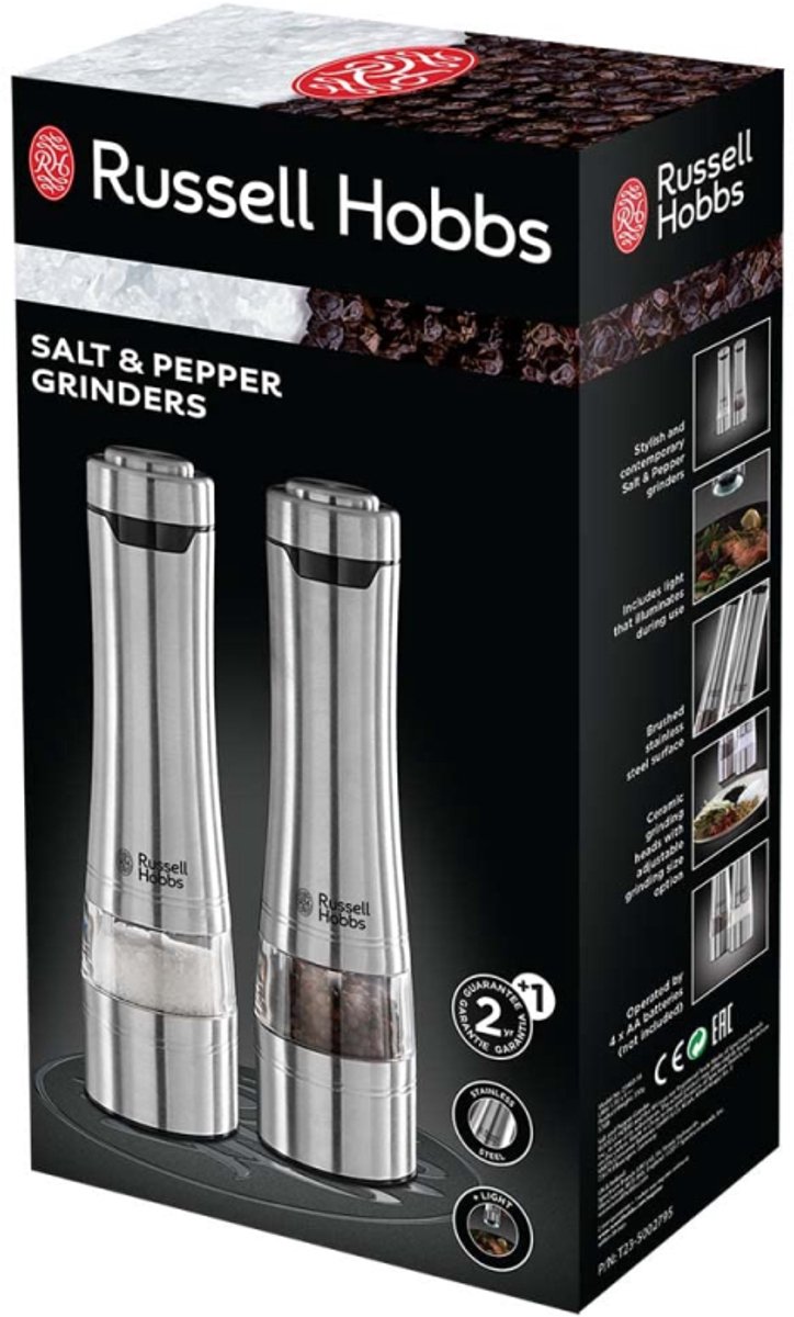Russell Hobbs Peper- & Zoutmolen Set Elektrisch - 23 cm - RVS — cadeau in Kookcadeaus - foto 6