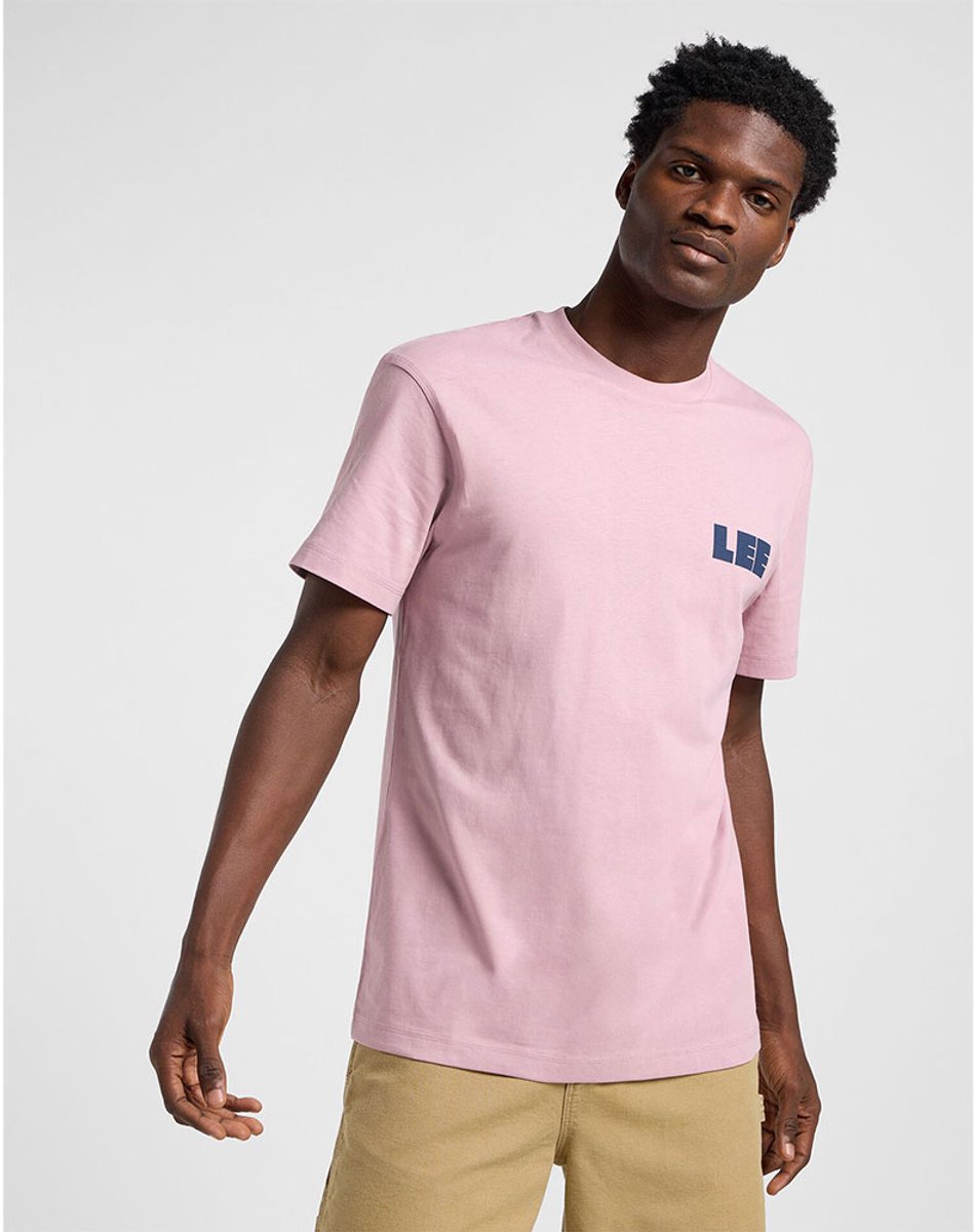 Lee Graphic Relaxed Fit T-shirt Met Korte Mouwen L Man Soft Mauve
