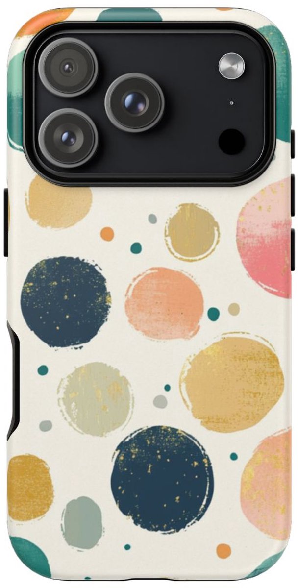 Vrolijk Abstract Stippenpatroon – Telefoonhoesje Geschikt voor iPhone 17 Pro