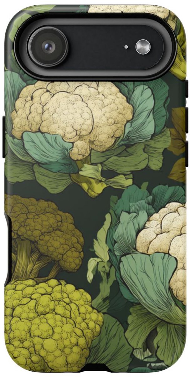 Handgetekend Broccoli- en Bloemkoolpatroon – Telefoonhoesje Geschikt voor iPhone 17 Air