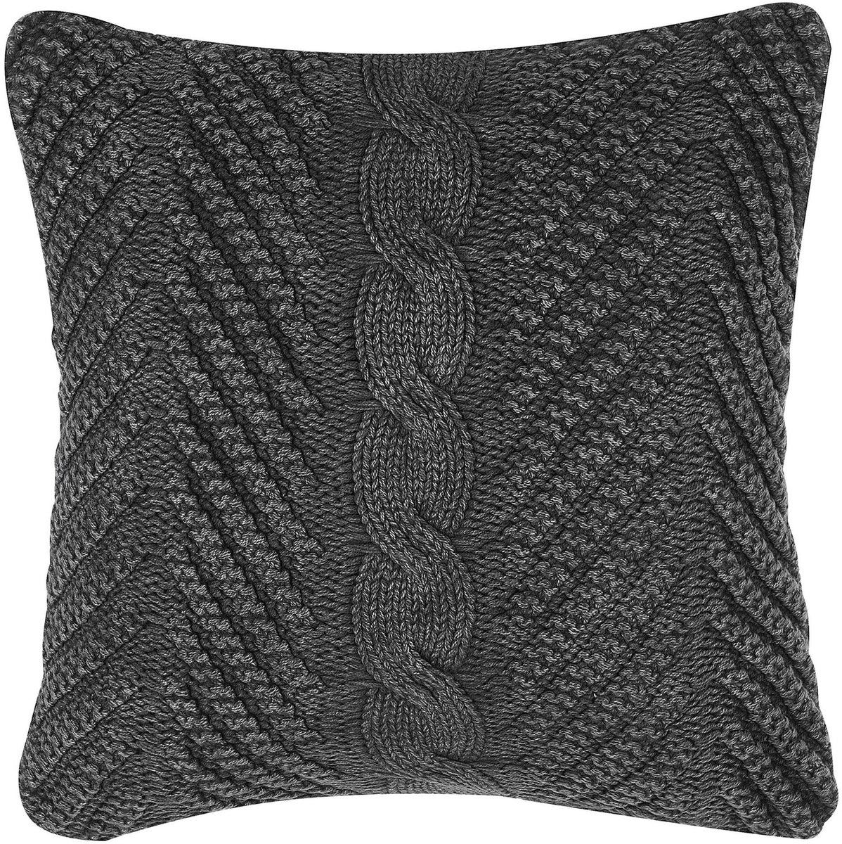 Beliani KONNI - Sierkussen - Donkergrijs - 45 x 45 cm - Katoen
