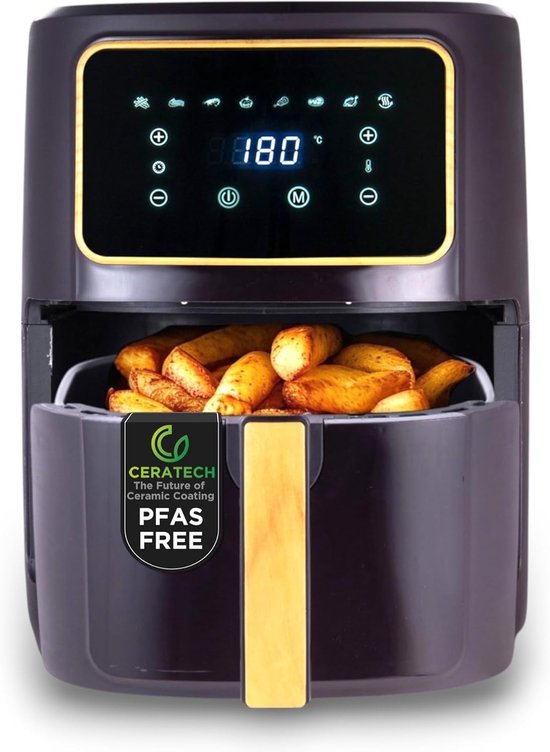 Krachtige Heteluchtfriteuse 6,9 L met 8 Kookprogramma's en - Krachtige - €155,68