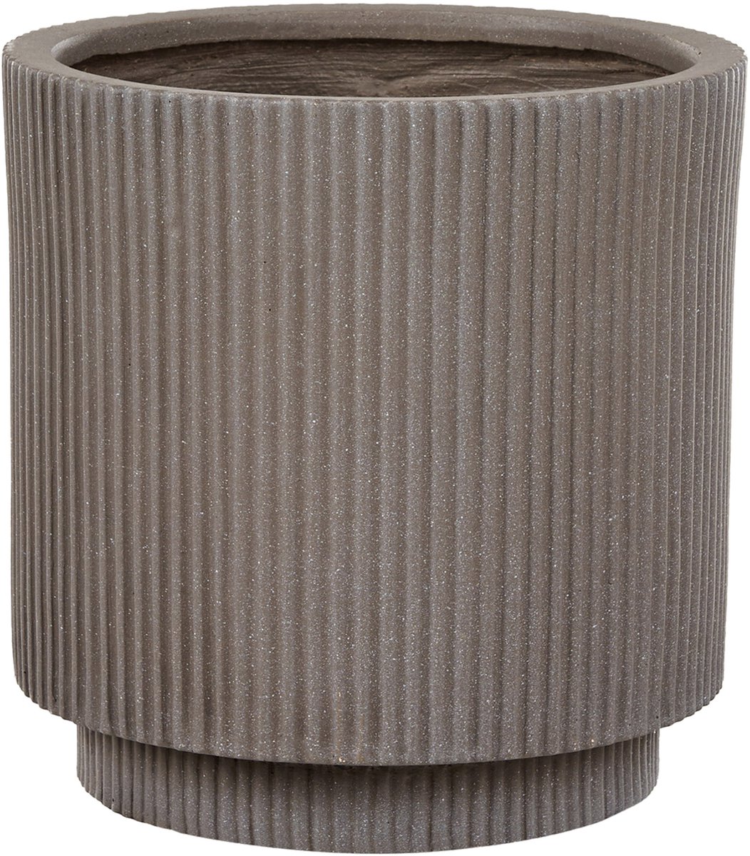 DARIA - Bloempot - Taupe - 30 cm - Kleivezels