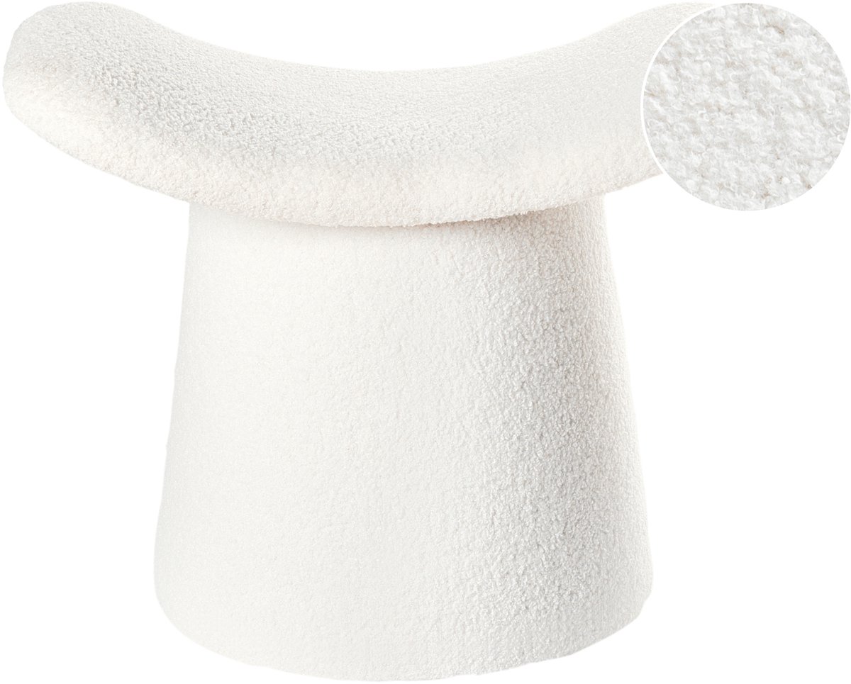 RIDDLE - Poef - Gebroken wit - Bouclé