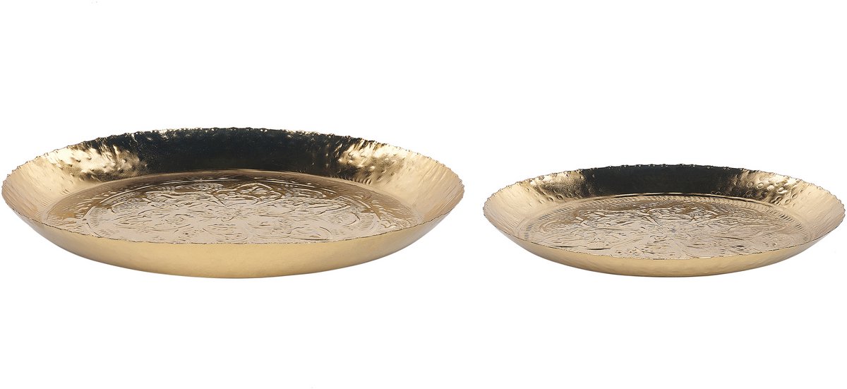 SADANE - Decoratief dienblad set van 2 - Goud - IJzer