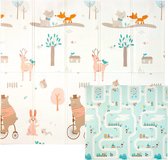 TT Home Tapis De Jeu Tapis Puzzle Tapis Enfant Bébé Mousse Pastel Lettres Chiffres, Couleur:Rose, Dimension:32x32 cm x 36 Stück