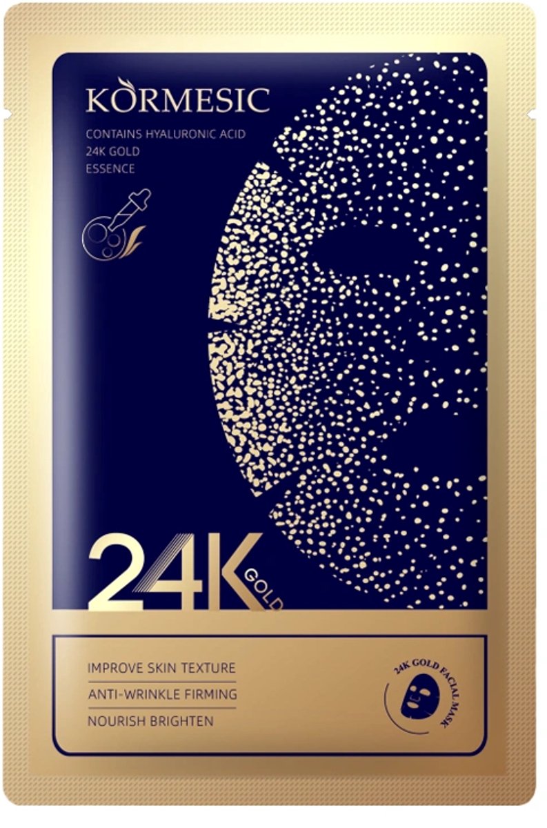 24K Gouden Gezichtsmasker / doekmasker met echte gouddeeltjes