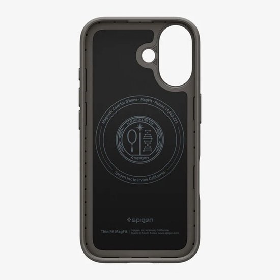 Spigen IPhone 17 Hoesje – Dun, Lichtgewicht – MagFit Compatibel Met MagSafe – Militaire Bescherming – Gunmetal
