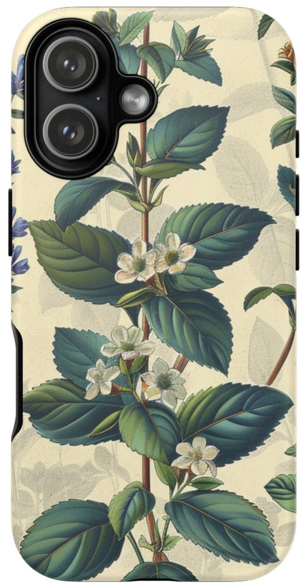 Vintage Botanisch Kruidenpatroon – Telefoonhoesje Geschikt voor iPhone 17