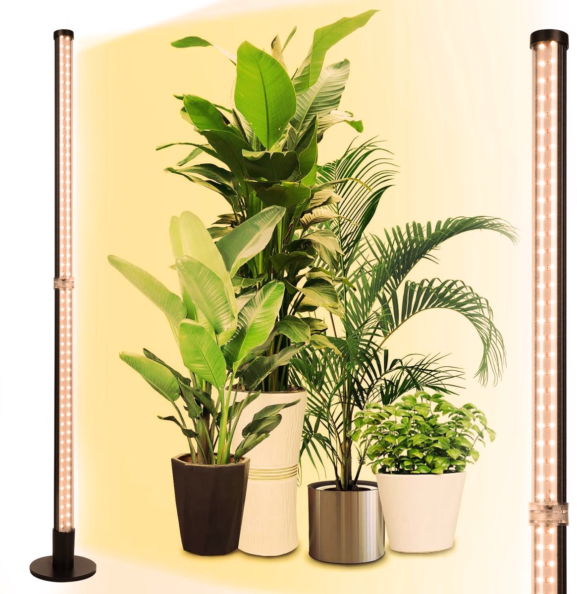 Rosnek LED Groeilamp - 81.6 cm Hoogte - 16W Full Spectrum Kweeklamp - 144 LED Lampjes - 3 Lichtmodi voor Groei en Bloei - Automatische 6/9/12Uur Timer - Op Voet