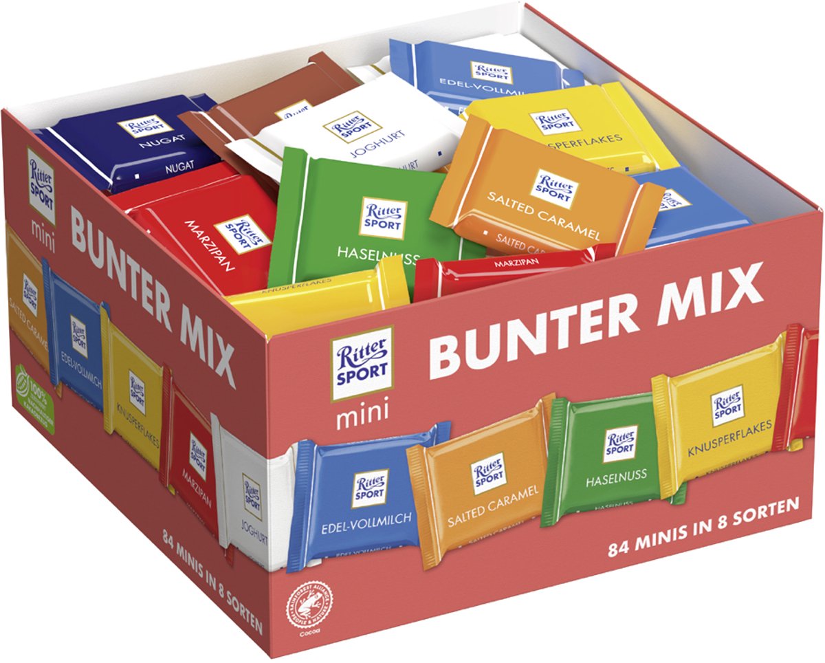 Ritter Sport - Mini Variety Mix (Bunter Mix) - 84 pieces
