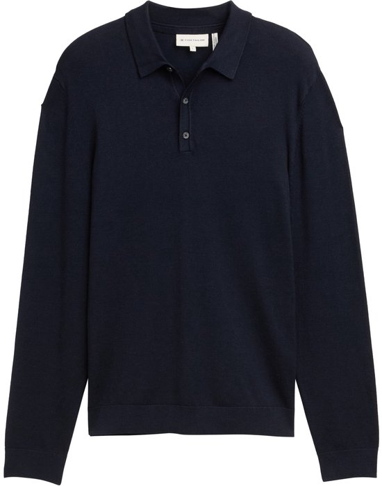 Tom Tailor - Heren polo - Maat XXL - Mannen - MARINE - Viscose