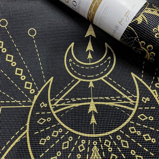Extra dikke yogamat met print voor yoga, pilates en fitness - Antislip, huidvriendelijk en duurzaam - 183 x 61 x 6 mm — afbeelding 3