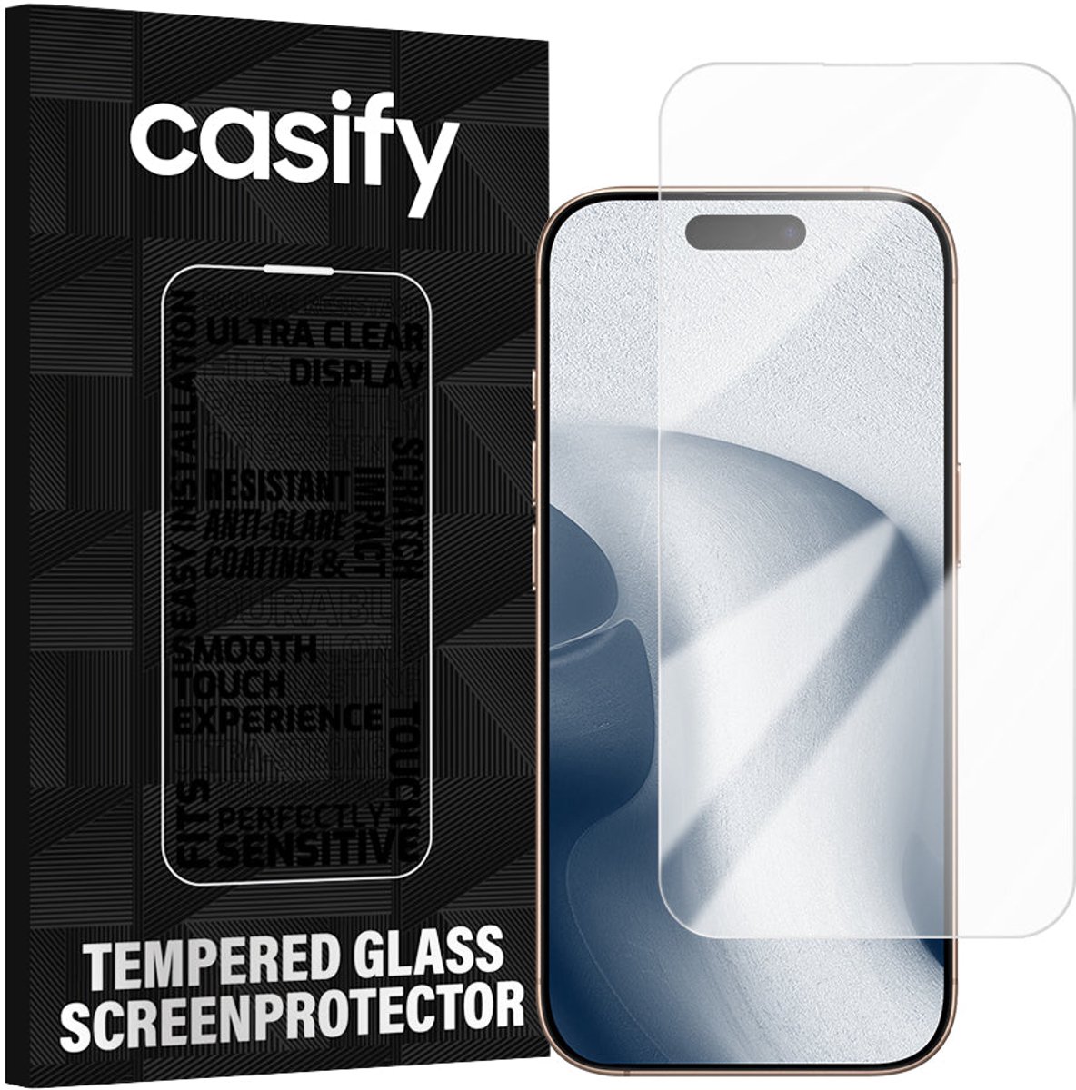 Casify Gehard Glas Screenprotector voor de iPhone 17 Pro