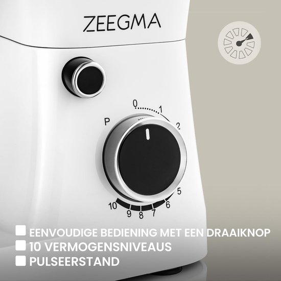 Multifunctionele Keukenmachine 1500W met 5,2L Kom - 10 Snelheden en Diverse Hulpstukken van Merkloos — afbeelding 5