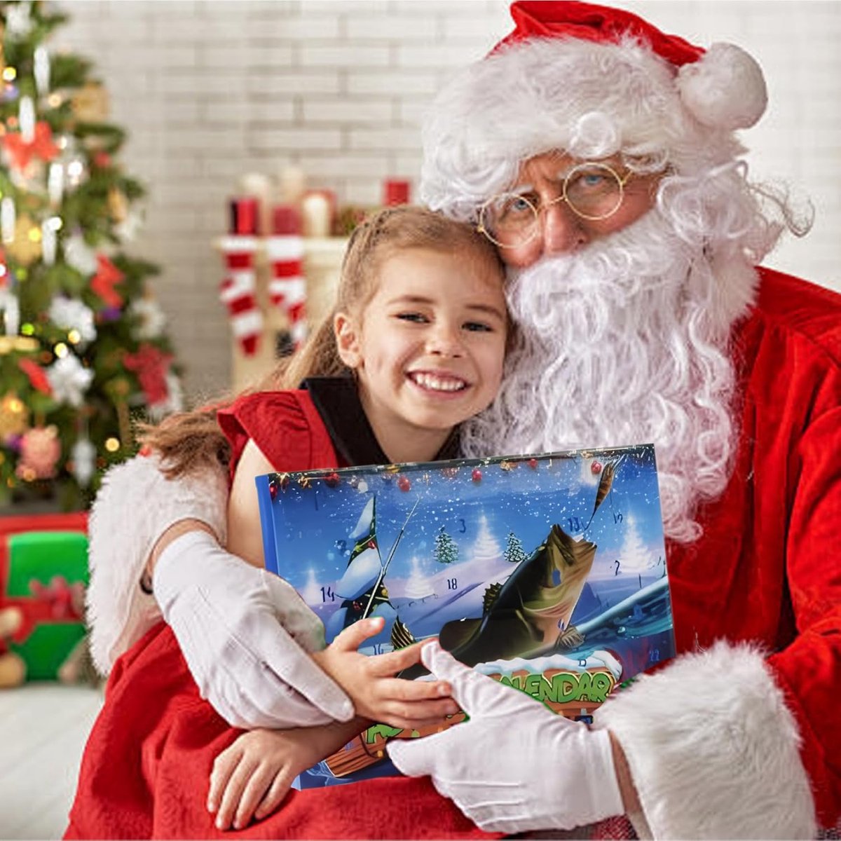 Adventskalender Voor Visserij En Hengelsport 2025 | 24-Daagse Visserij Uitrusting 2025 Feestaccessoires,Kerst Advent Vis Lokker Kalender,voor
