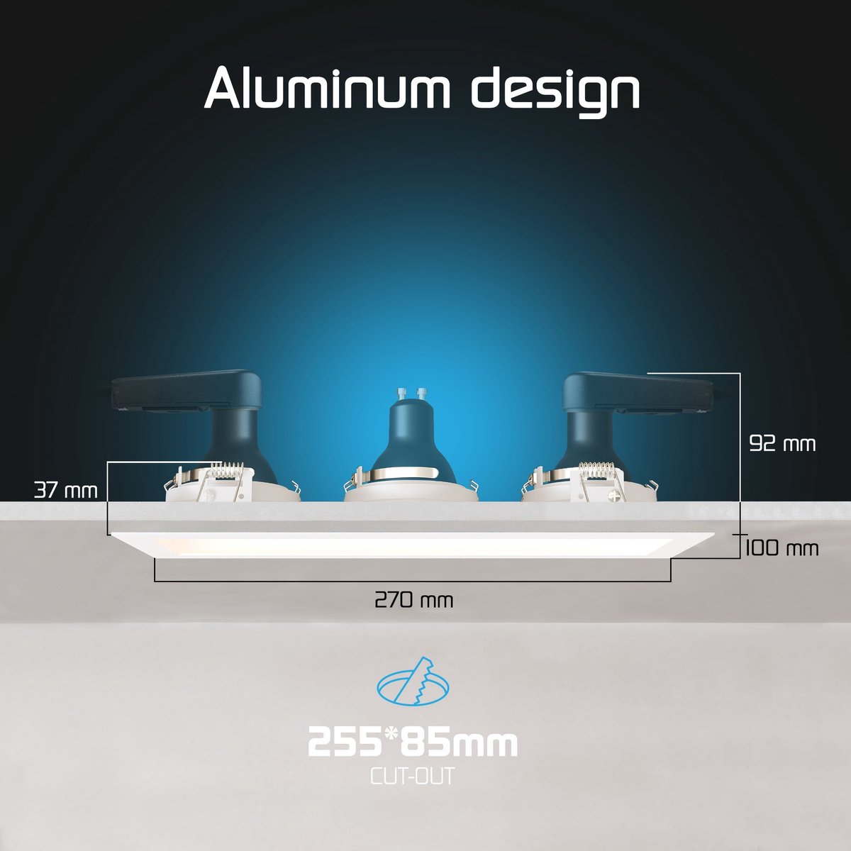 6x Dimbare LED Opbouwspot - ø80mm - Rond - Zwart - 3W - 2700K - Kantelbaar