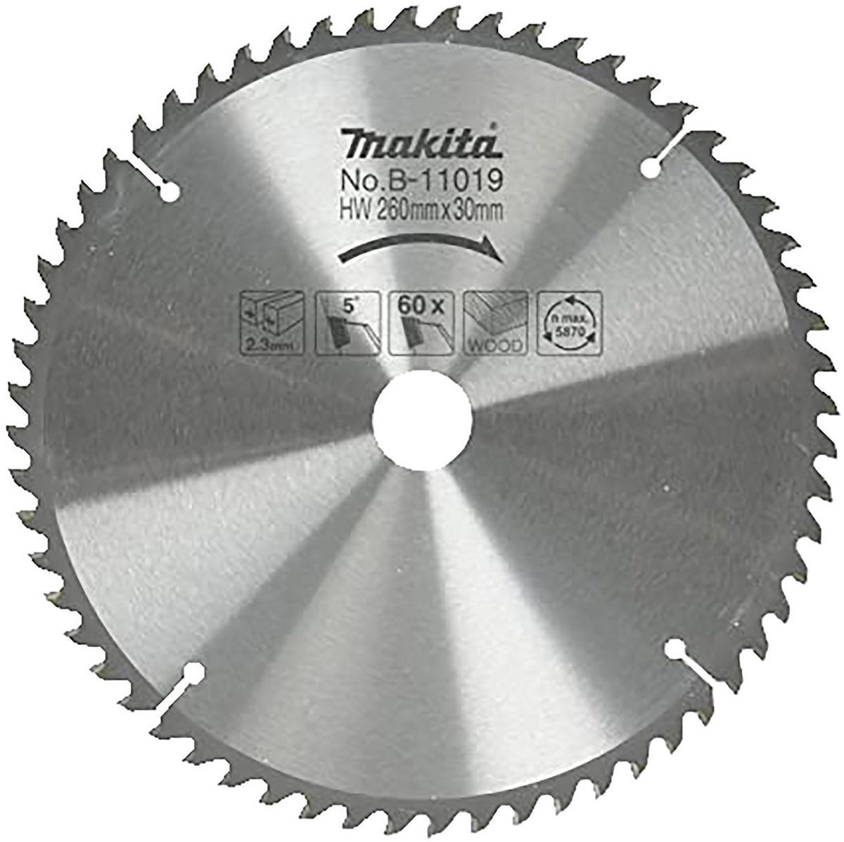 Makita HM-zaagblad 260x30x60Z - B-11019