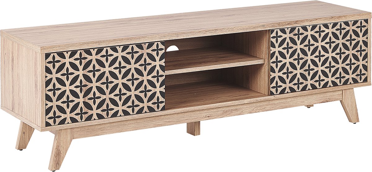 PRESCOT - TV-meubel - Lichte houtkleur - MDF