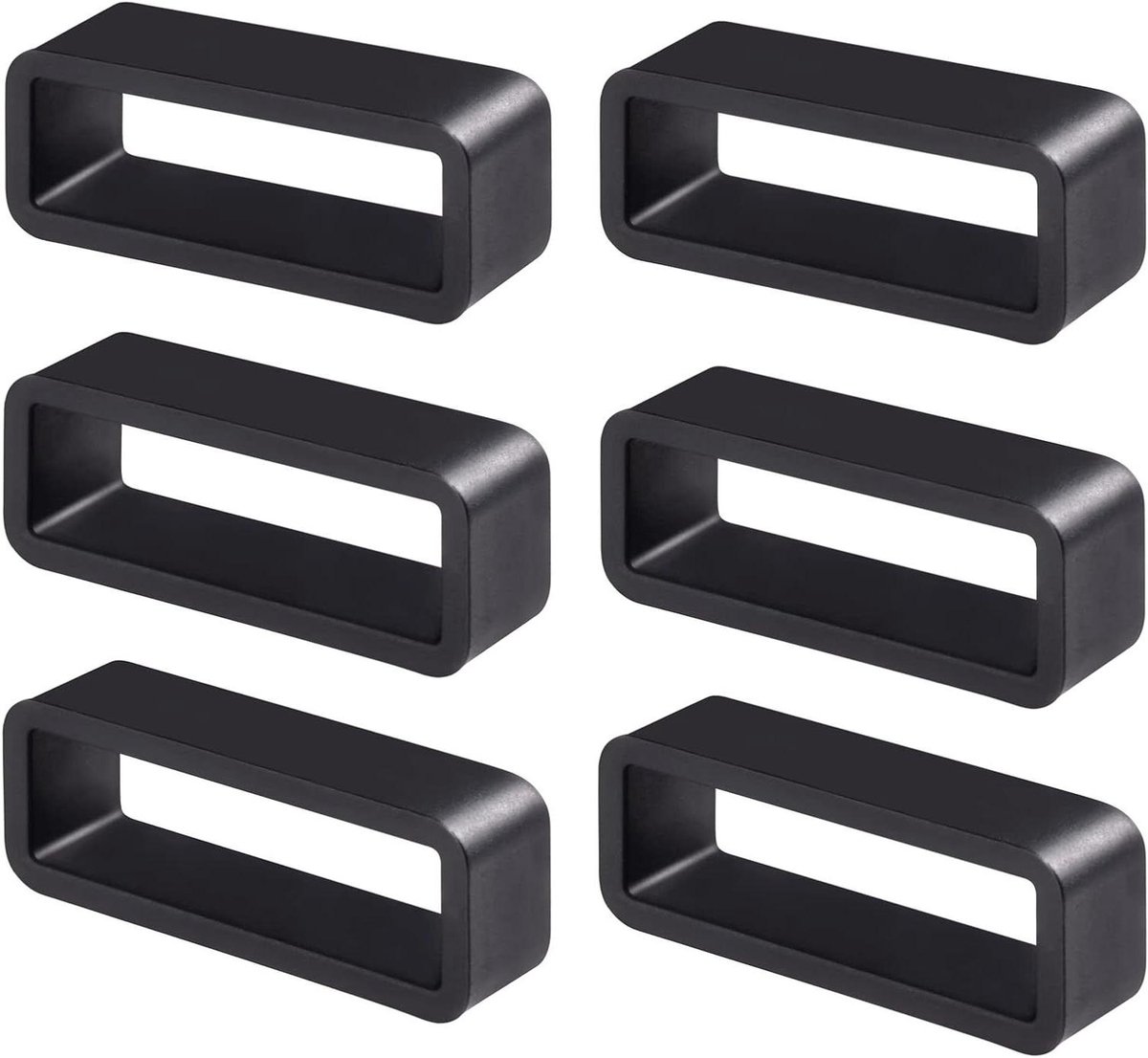 Allecto plus - Set van 6 siliconen horlogeband lussen in 18 mm 20 mm 22 mm - Stabiele horlogebandhouder