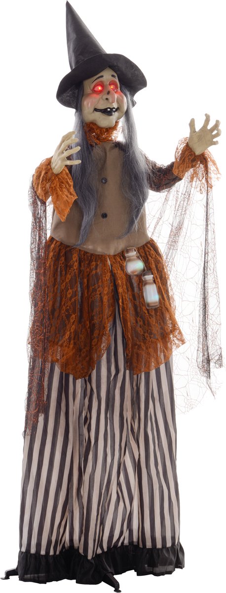 HOMCOM Halloween Decoraties Polyester, Staal 60L x 18B x 183H cm Zwart