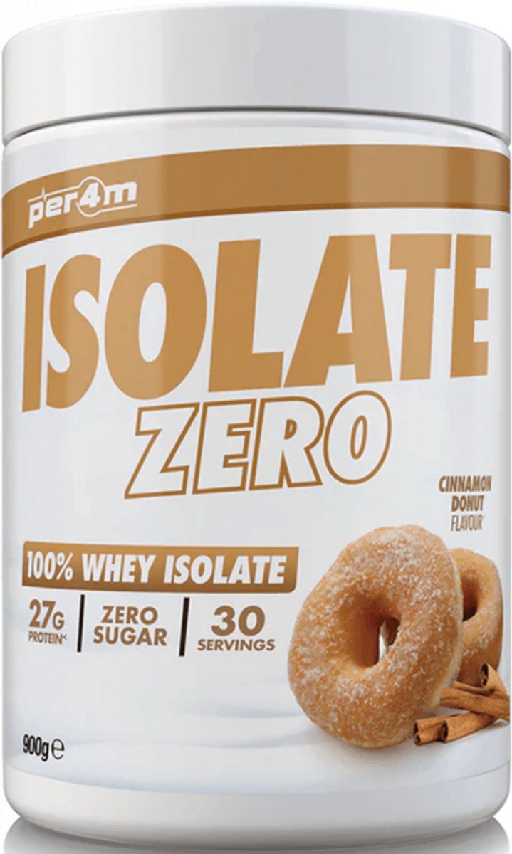 Per4m Whey Isolate Zero (900g) Cinnamon Donut - Eiwitten - Wei-eiwit isolaat