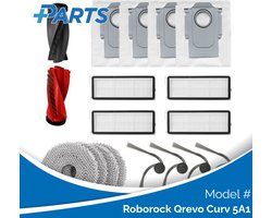 Roborock Qrevo Curv 5A1 Onderhoudsset (Plus.Parts® alternatief voor 8.02.0411)