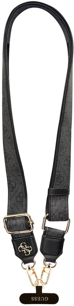 Guess Crossbody Koord PU 4G Metal Logo - Zwart