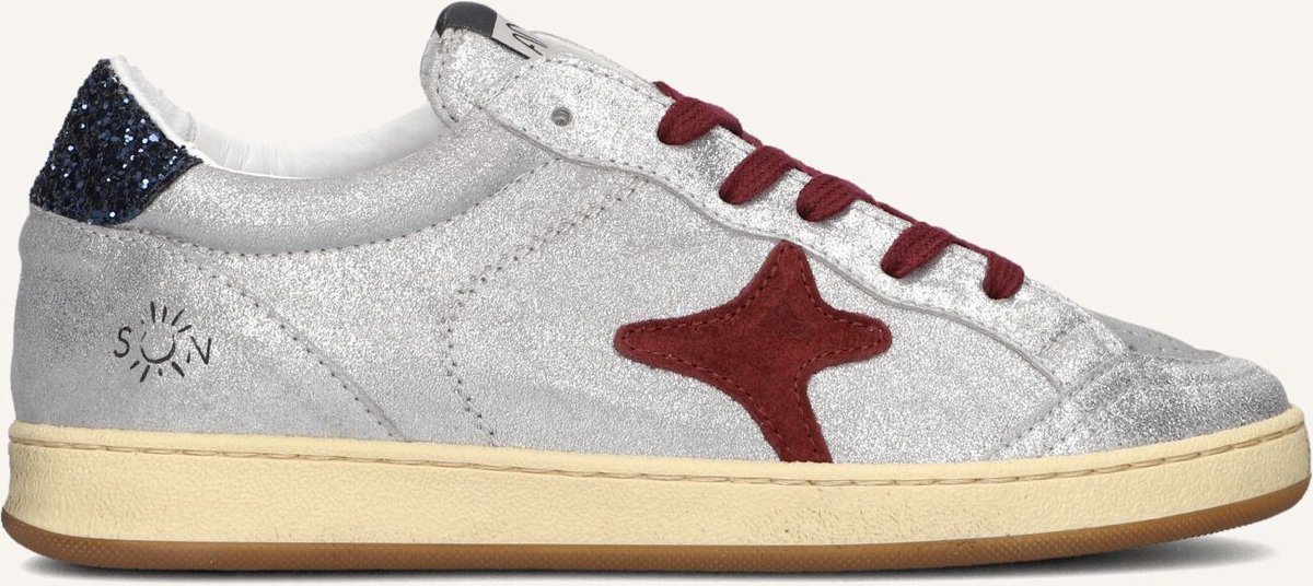 Ama Brand Deluxe Sun Sneakers - Leer - Dames - Zilverkleurig - Maat 39