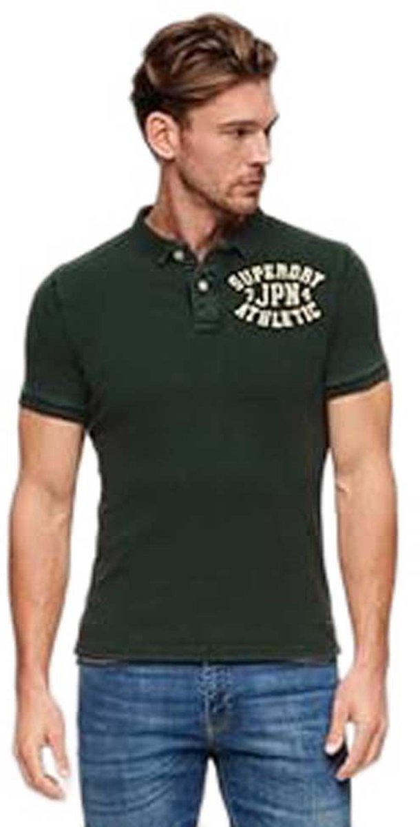 Superdry Poloshirt Vintage Athletic Polo M1110396a 27e Enamel Mannen Groen