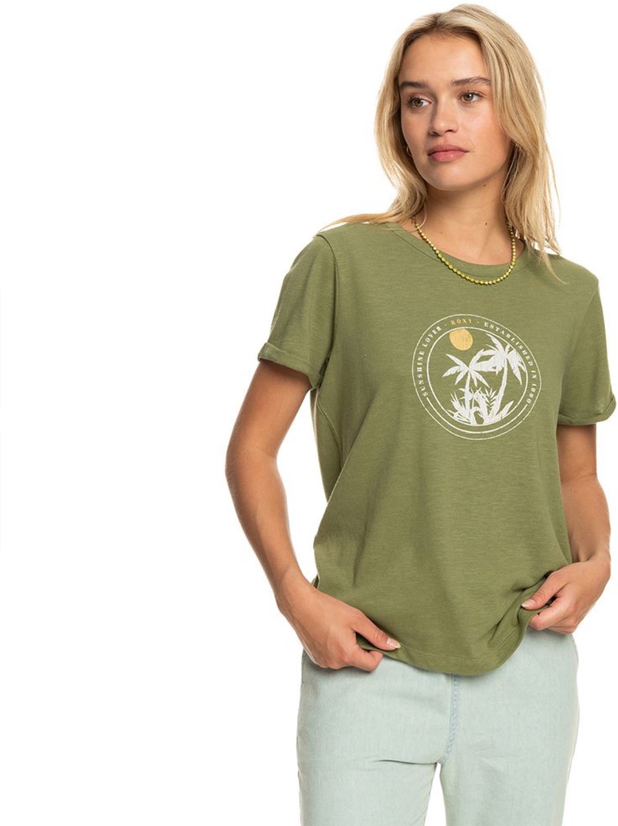 Roxy Ocean After T-shirt Met Korte Mouwen S Vrouw Groen