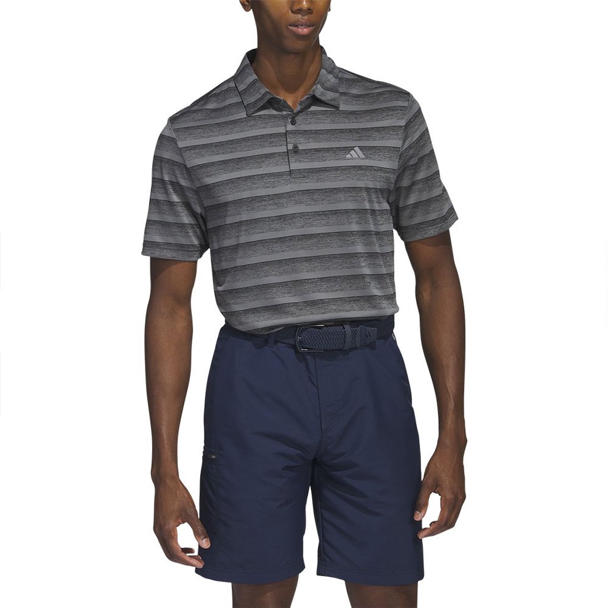Adidas 2 Color Stripe Lc Korte Mouw Poloshirt XS Man Zwart